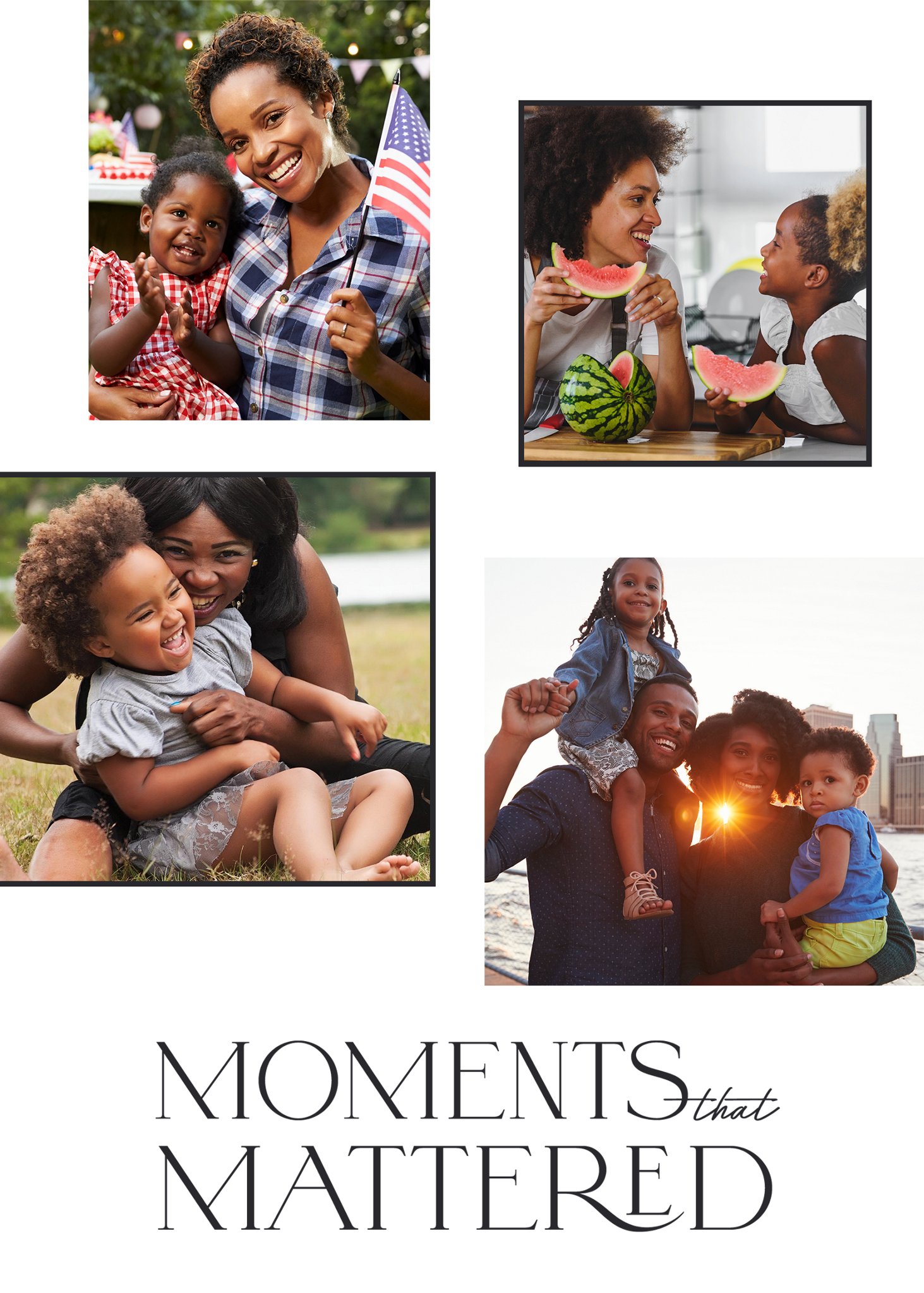 Moments That Mattered Magnets in Black, 5x7, Vertical