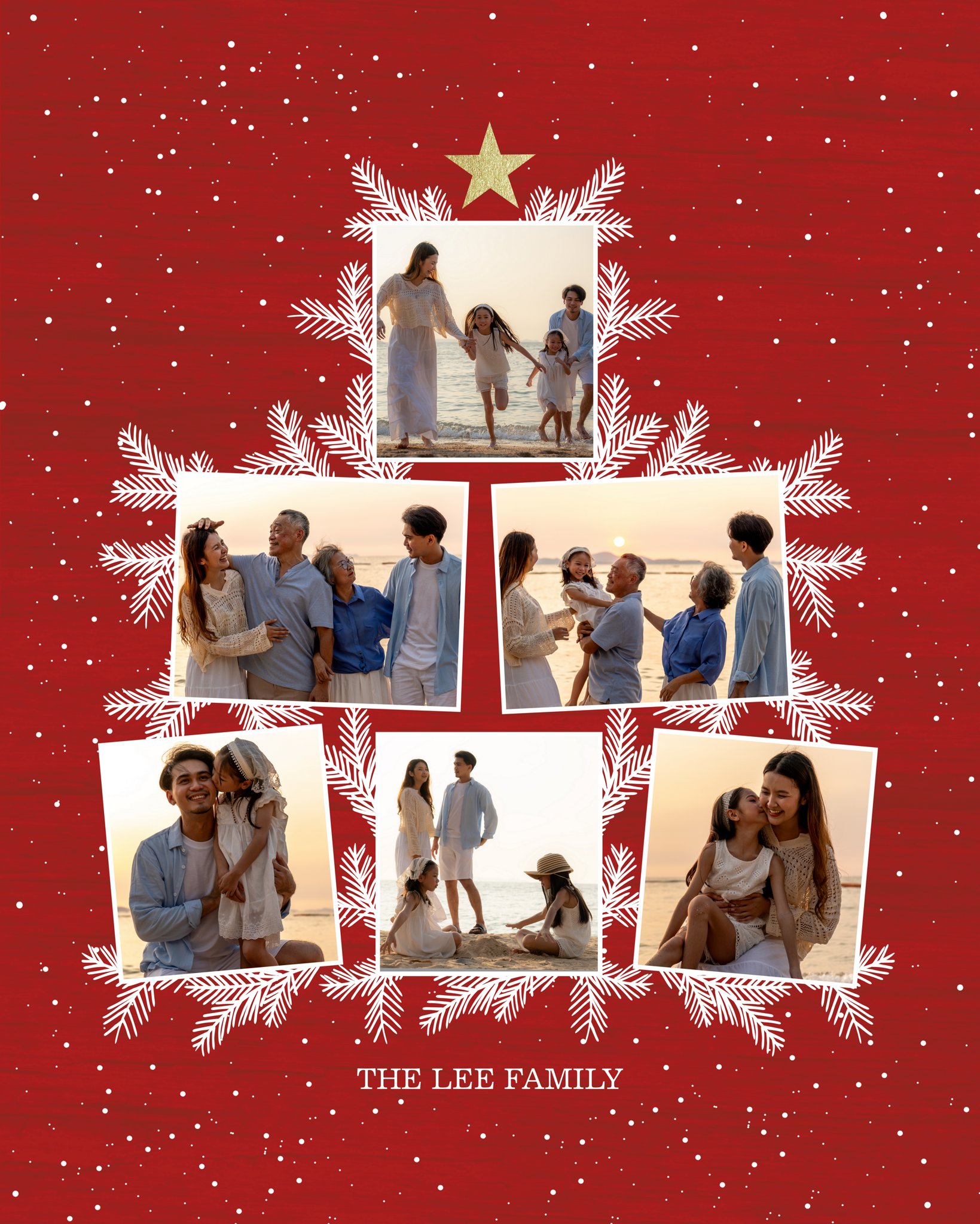 Poster Prints 11x14 Rustic Winterland Customizable in Red, Vertical