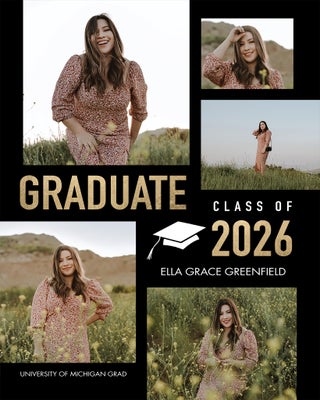 Portrait Grad 2026 Memories Board Prints