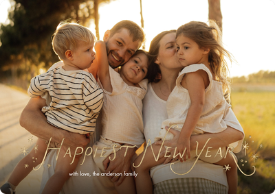 New Year Stars Photo Card, 5x7