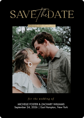 Save Date Script The Photo Card, 5x7