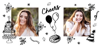 Black and White Birthday Mugs