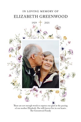 Portrait Memorial Wildflowers Poster Prints