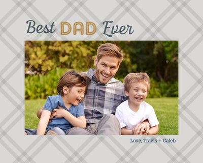 Plaid Dad Bamboo Panel, 8x10