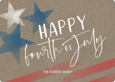 Muted Stars and Stripes Photo Card, 5x7