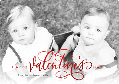 Valentine Elegant Script Photo Card, 5x7