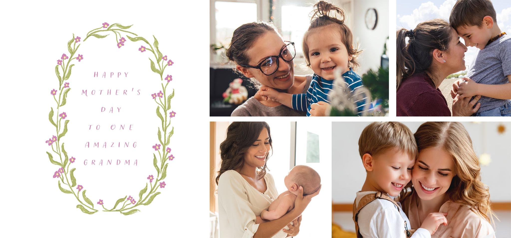 Photo Mug 15oz Floral Frame Customizable in White