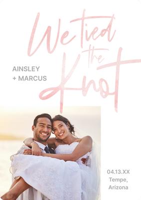 Tied the Knot Photo Card, 5x7