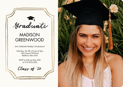 Grad Drawn Frame 2026 Photo Card, 5x7