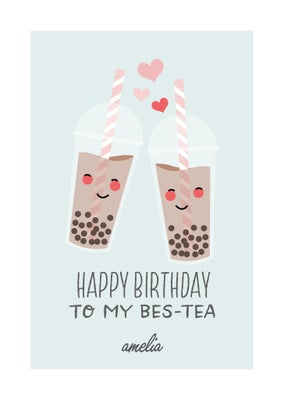My Bes'Tea Folded Card, 5x7