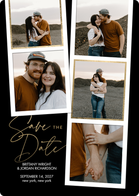 Save Date Modern Filmstrip Photo Card, 5x7