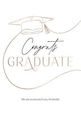 Script Graduate Folded Card, 5x7