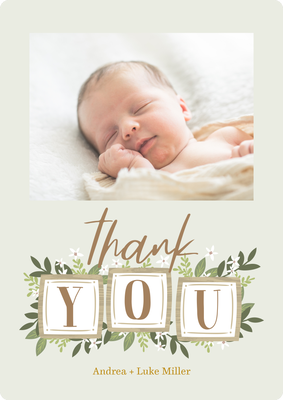 Baby Blocks Photo Card, 5x7