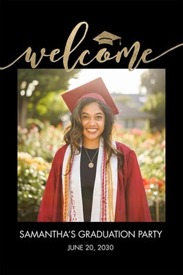 Portrait Grad Welcome Hat Poster Prints