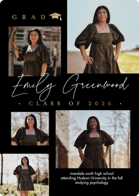 Grad 2026 Script Name Photo Card, 5x7
