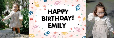 Celebrate Birthday Swirls Banners