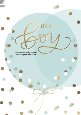 Baby Shower Balloon Photo Card, 5x7