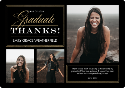Graduate Thanks 2026 Photo Card, 5x7