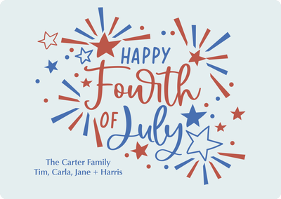 Festive Fireworks Photo Card, 5x7