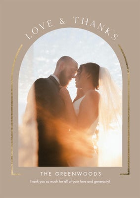 Thanks Arch Photo Card, 5x7