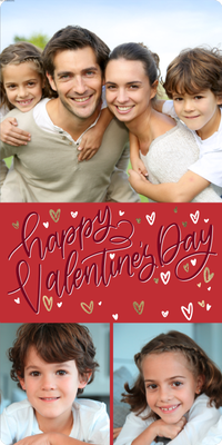 Valentine Hearts Photo Card, 5x7